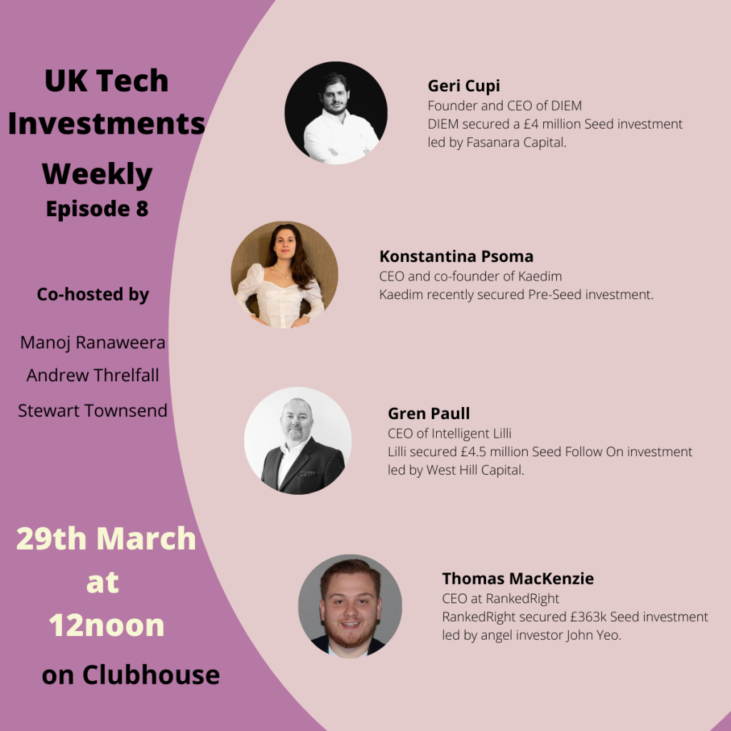 UK Tech Investments Weekly 8